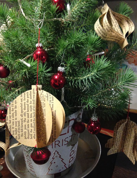 Handmade Ornaments from an Old Book