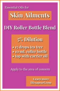 Roller bottle to help skin ailments recipe pin