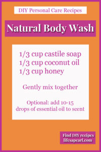 Natural Body Wash Recipe Pin