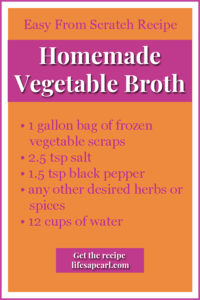 homemade vegetable broth recipe pin