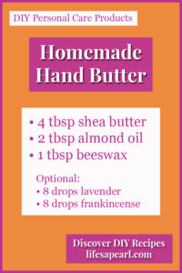 Homemade Hand Butter Recipe Pin 