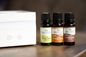 diffuser blends for romance with ylang ylang, sweet orange, and frankincense