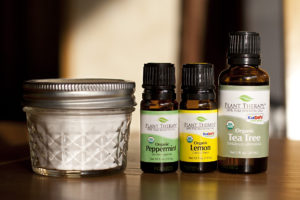 DIY Air Freshener with peppermint, lemon, and tea tree