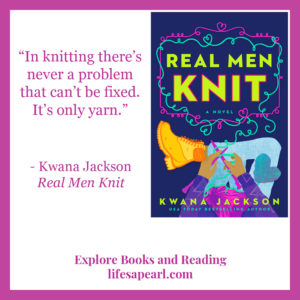 Real Men Knit Book Quote Pin