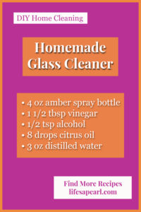 Homemade Glass Cleaner Recipe Pin