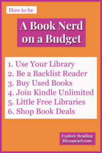 How to Be a Book Nerd on a Budget Pin