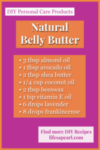 Natural Belly Butter Recipe Pin