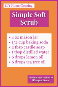 Simple Soft Scrub Cleaner Recipe Pin