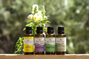 4 bottles of pregnancy safe essential oils