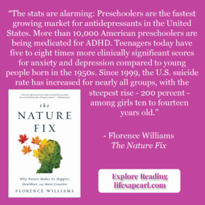 The Nature Fix Book Quote Pin