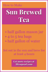 Sun Brewed Tea Recipe Pin