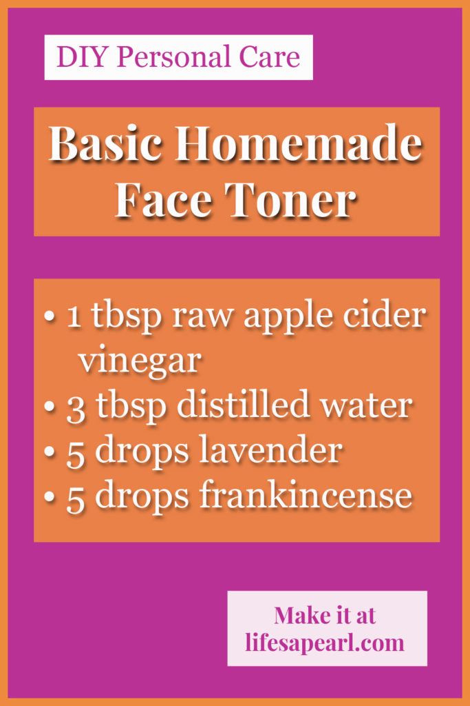 Basic Homemade Face Toner Recipe Pin