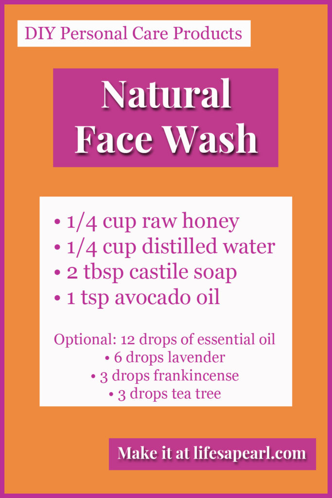 Natural Face Wash Recipe Pin