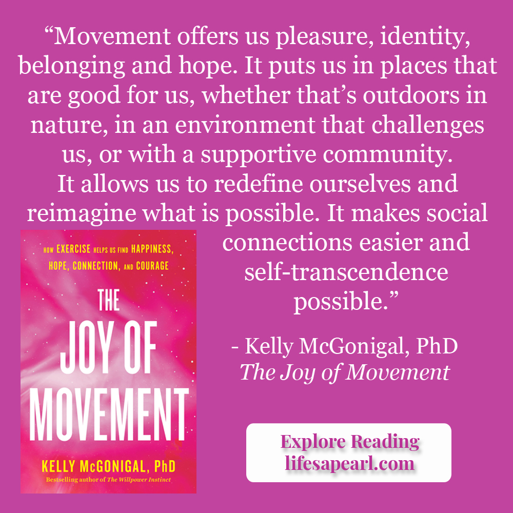 The Joy of Movement Book Quote Pin