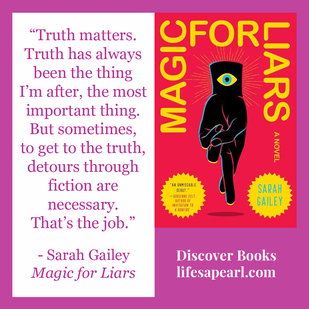 Book Quote Pin from Magic for Liars