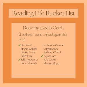 2023 Reading Life Bucket List - Reading Goals Cont.