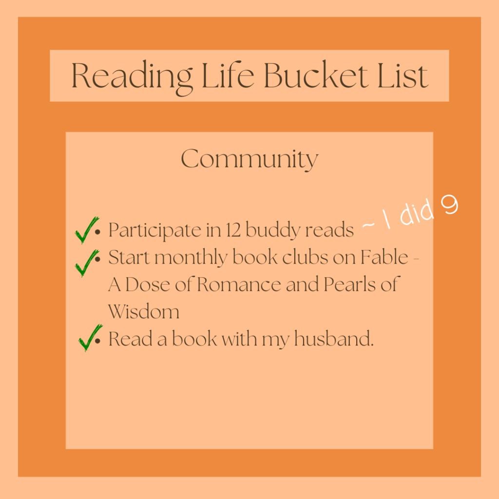 Reading Life Bucket List - Building Community Goals